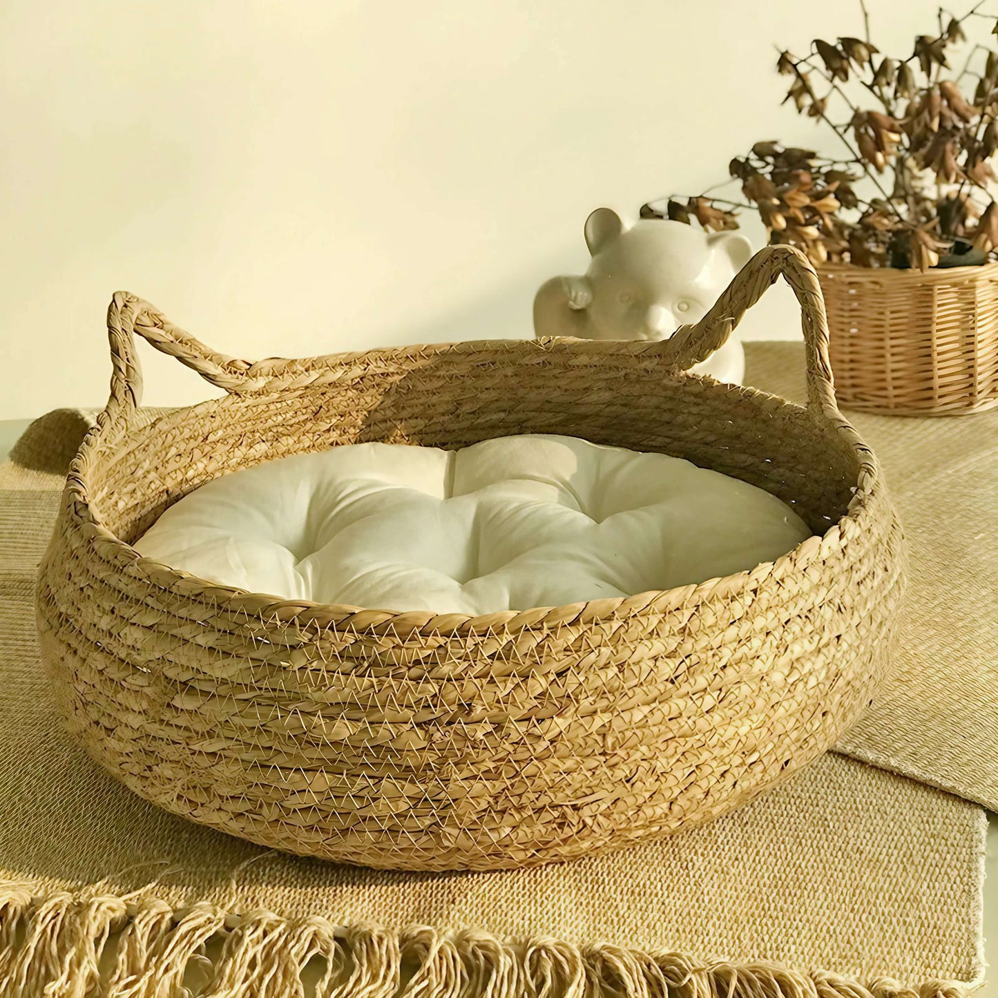 Woodland Kitty Basket Bed